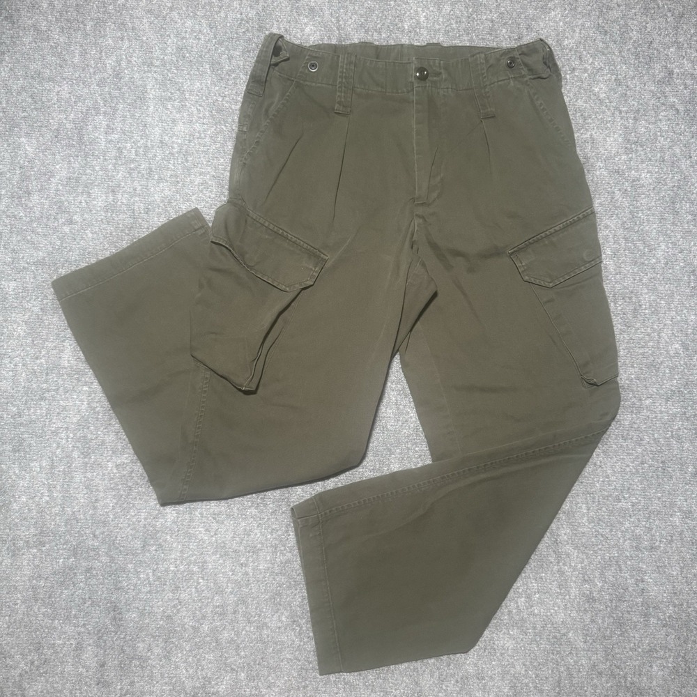 AYR The Cargo Pants BCI Cotton Women Tag 31 Multi Pocket Olive Green Fit 32x28